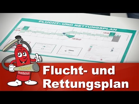 Flucht &amp; Rettungsplan - Fluchtplan nach DIN ISO 23601