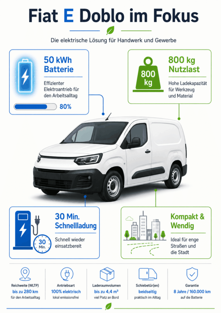 Fiat E Doblo Steckbrief Grafik